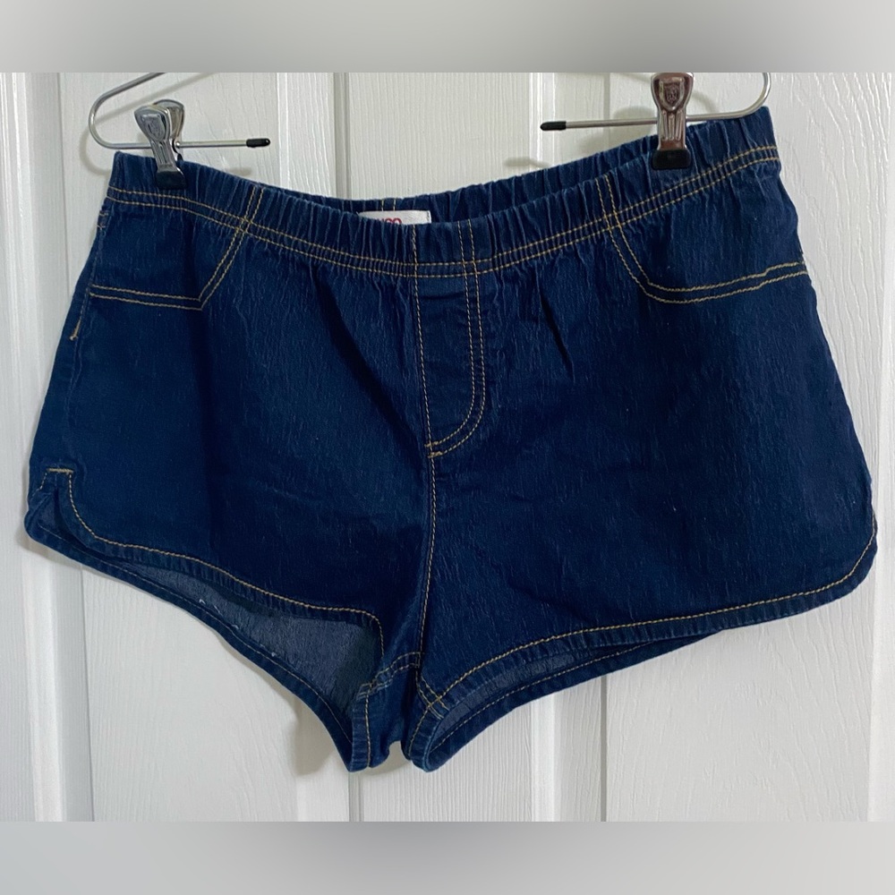 BONGO …WOMENS Blue Athletic Shorts with Elastic Waistband